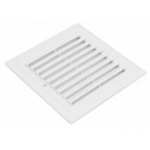 Jardibricodeco - Grille De Ventilation Aeration Oblique 14x14 Plastique Blanc