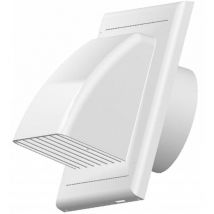 Awenta - 100mm Grille d'aération Vents couvrant retour abs blanc couvercle extérieur