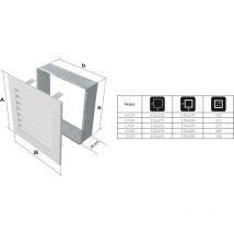 Kratki - Grille d'air froid horizontale 'fresh' 17 x 49 - Graphite