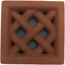 DMS - Grille d'aération Claustra terre cuite - 13x13 cm (Rouge)