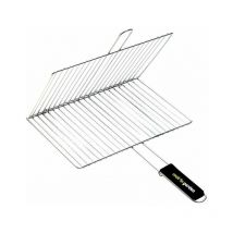 Garden Max - Grille de barbecue double rectangulaire 40 x 30 cm