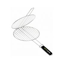 Garden Max - Grille de barbecue double ronde 37 cm