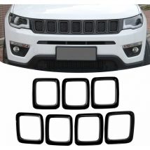 Linghhang - Grille de calandre noire abs Accessoires extérieurs pour Jeep Compass mp 2017 2018 2019