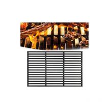 Naizy - Grille de cuisson Grill fonte pour barbecue, barbecue au charbon de bois, barbecue à gaz, grille émaillée - 54 x 34 cm