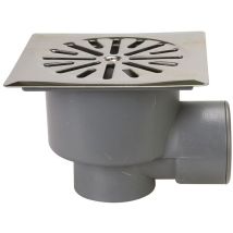 C-216 Siphonic Horizontal-vertical Outlet Stainless Steel Grid Drain 125 X 125 X 40 Ø Crearplast