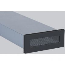 Grille de finition 'Flachkanal' 200 x 90 mm Noir