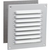 Grille D'Aeration Intempéries En Alu, Anodisee - 200x200mm Moustiquaire, Vis Et Chevilles