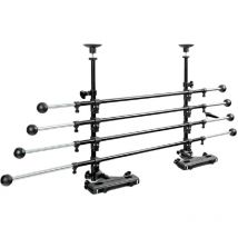 Grille de separation metallique ajustable compatible avec chien - H 40cm 54cm - L 53 142cm