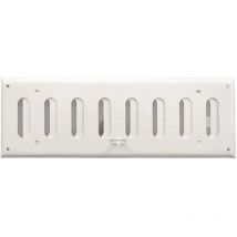 Pisla - Grille de ventilation à coulisse - En acier Blanc - 400 x 100 mm
