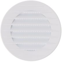EDM - Grille de ventilation ronde encastrable avec moustiquaire fabriquée en abs de couleur blanche Ø7cm Ø10cm