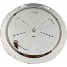 Grille de Ventilation Ronde Réglable en Acier Inoxydable - Entrée et Sortie d'Air de 125 mm - Évent d'Aération