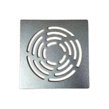 Grille de douche carrée en inox, 100x100 pour siphon de sol TURBOSOL