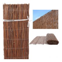 Suinga - Canisse en Osier Brise-Vue Balcon 2 x 5 m, Osier Naturel fougère ,dissimulation 75% pour délimitation de votre jardin, marron