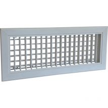 Axelair Doppellüftgitter – Weiß lackiertes Aluminium 500x100mm – Form: Rechteckig