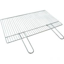 Fraschetti - grille en acier chrome pour barbecue beton 45X33