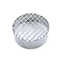 Grille d'aspiration en acier inox d. 100 mm. conduit de cheminee pellet .
