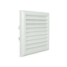 La Ventilazione - Grille en applique 180X180mm avec volets à gravité et adaptateur universel pour tubes : Ø100x125 - 120x60 - 150x70 mm - First Plast