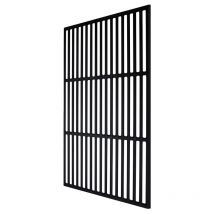 Grille en fonte Grille de barbecue en fonte Carrée Grille de barbecue Noir 60x40cm
