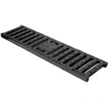 First Plast - Grille en fonte Noir pour caniveau Série 130 - 130x500mm