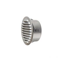 First - Grille métallique ronde encastrée avec entrée en plastique