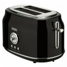 Bourgini - Grille-pain retro noir 815w 2 tranches