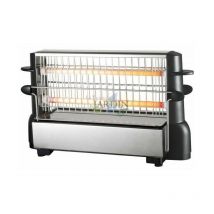Suinga - Grille-pain inox vintage 750W Electrotek, Design ouvert, Jusqu'à 4 tranches de pain simultanément, Dorage de tous les pains