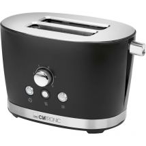 Clatronic - ta 3690 Grille Pain vintage noir Toaster 2 fentes 850W Noir