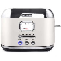 1000 W-2 fentes-TH-Décongélation-Réchauffage-Remontée haute-Crème inox - MUSE