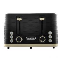 Sencor - Grille-pain sts 7551BK - 1600 w - 4 fentes - Noir / or