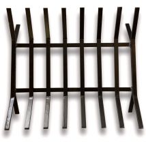 Kibros - Grille porte bûches moderne acier forgé 8 barreaux Stockage bois Support extérieur foyer ouvert - Quantité x 1 - Grille porte- buches Moderne
