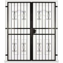 DMS - Grille porte Rustique -2 vantaux pour encadrure H=200 cm x L=140 cm (côte tableau)