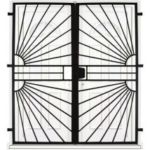 DMS - Grille porte Soleil -2 vantaux pour encadrure H=210 cm x L=160 cm (côte tableau)