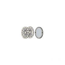 Grille ronde à encastrer plastique avec Fermeture et Moustiquaire - Sable - Ø125 - First Plast