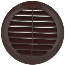 Monmobilierdesign - Lot de 3 Grille ronde pour gaine et pvc avec moustiquaire Ø100 Marron