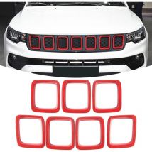 Linghhang - Grille rouge en abs pour Jeep Compass mp 2017-2020