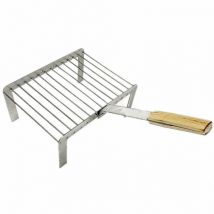 Hamea Home - Grille sur pied en inox avec manche amovible