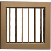 First Plast - Grille cheminée à encastrer 140x130mm - Bronze - Ailettes fixes