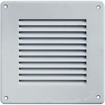 First Plast - Grille ventilation métal 140x140mm avec moustiquaire - Couleur aluminium