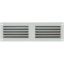 Grille ventilation métal 200x60mm avec moustiquaire - Couleur aluminium