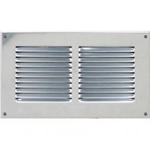 First Plast - Grille ventilation métal 240x140mm - Couleur inox