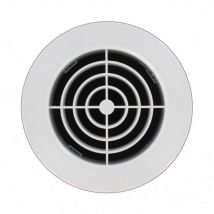 First Plast - Grille d'aération ronde blanche 105mm à encastrer sur tube pvc 80mm