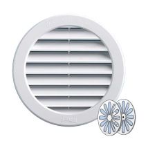 First Plast - Grille ventilation pvc ronde + fermeture - Ext. Ø150mm - Tube 125mm