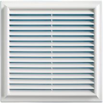 First Plast - Grille ventilation pvc traditionnelle 240x240mm + moustiquaire