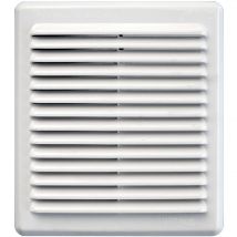 First Plast - Grille ventilation rectangulaire blanc à clipser - extØ204x230mm - tubeØ140 à 200mm