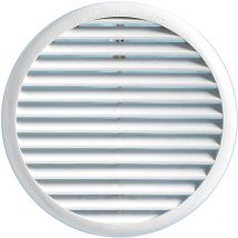 First Plast - Grille ventilation ronde pvc blanc 175mm avec ressorts pour tube de 125 à 160mm