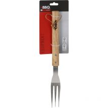 Grillgabel aus rostfreiem Stahl mit Holzgriff 42 cm BBQ