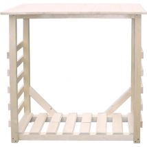 Iwerk - Grillholz- und Mehrzweckregal Fichte unbehandelt Kaminholzregale