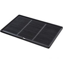 CLP Grillplatte gusseisern 48,5 x 32 cm korrosionsbeständig für Holzkohle-, Gas- und Elektro-Grills