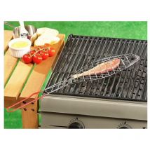 Edelstahl-Fischgrill 13 x 41 cm