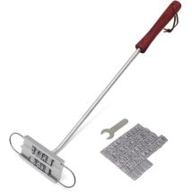 Grillwerkzeugsets, Bbq-markeisen Mit Veränderbaren Buchstaben Aus Aluminium, Iron-markeisen Für Lebensmittel Mit Holzgriff Und Aufhängevorrichtung, 